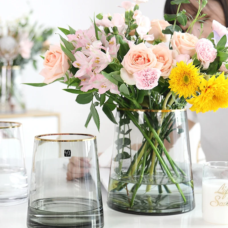 

Vases Nordic Simple Home Decor Terrarium Home Decoration Accessories Modern Flower Pot